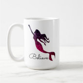 Mug Silhouette de sirène mauve inspirationnelle (Gauche)