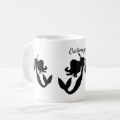 Mug Silhouette de sirène noire Thunder_Cove (Devant gauche)