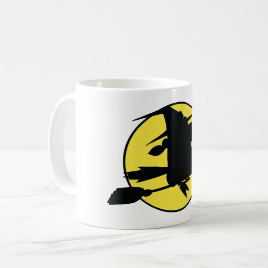 Mug Silhouette de sorcière d'Halloween (Devant gauche)