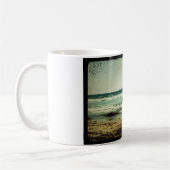 Mug Silhouette de surfeur de style vintage (Gauche)