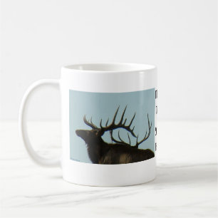 Mug Silhouette de tête de wapiti E11
