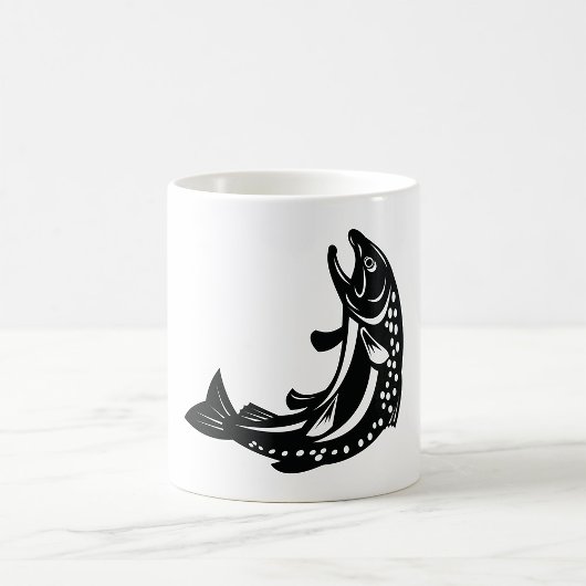 Mug Silhouette de truite sautante