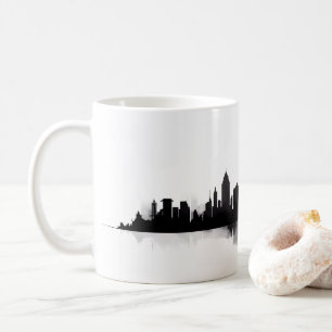 Mug Silhouette de ville dans le style peinture