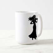 Mug Silhouette de violoniste lady (Devant droit)