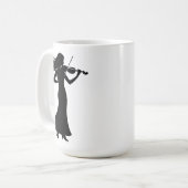 Mug Silhouette de violoniste lady (Devant gauche)