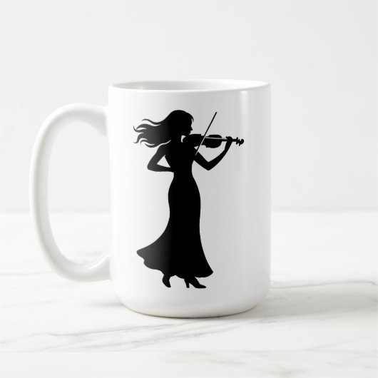 Mug Silhouette de violoniste lady (Gauche)
