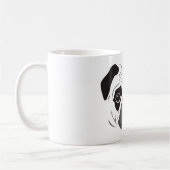 Mug Silhouette de visage de Pug (Gauche)