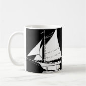 Mug silhouette de voilier (Gauche)
