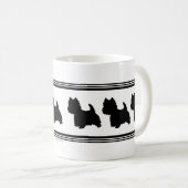 Mug Silhouette de Westie (Devant droit)