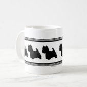 Mug Silhouette de Westie (Devant gauche)