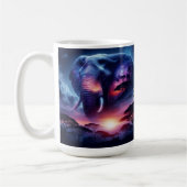 Mug Silhouette d'éléphant au coucher du soleil (Gauche)
