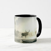 Mug Silhouette d'Elk au Castle Geyser (Devant droit)