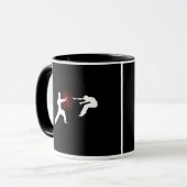 Mug Silhouette d'énergie d'arts martiaux (Devant gauche)