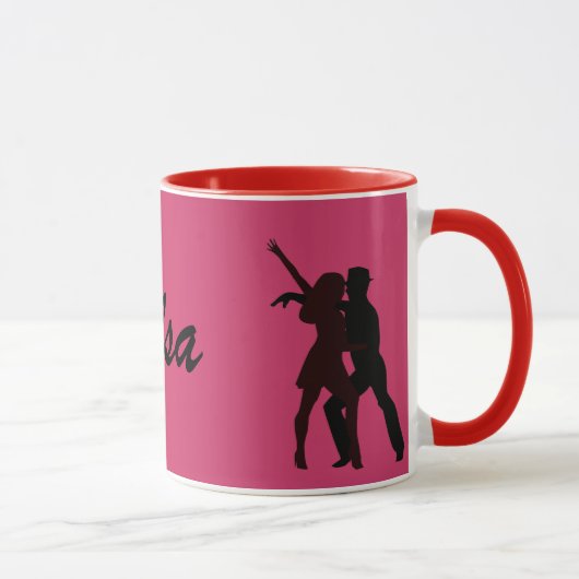 Mug Silhouette des danseurs de Salsa (Droite)
