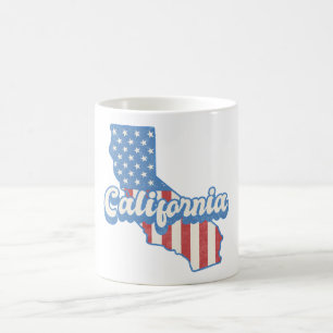 Mug Silhouette des étoiles et des bandes de la Califor