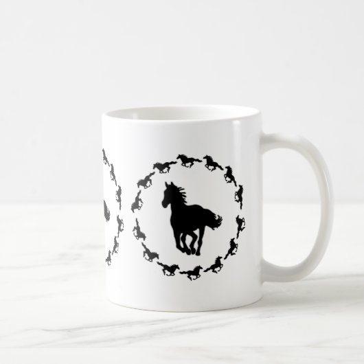 Mug Silhouette Design Cheval (Droite)