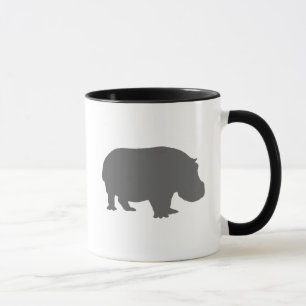 Mug Silhouette d'hippo gris