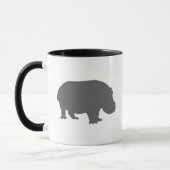 Mug Silhouette d'hippo gris (Gauche)