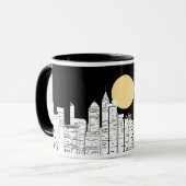 Mug Silhouette d'horizon de New York (Devant gauche)