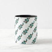 Mug Silhouette d'impression Brown et Turquoise de serp (Centre)