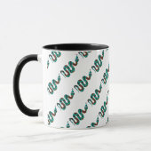 Mug Silhouette d'impression Brown et Turquoise de serp (Gauche)