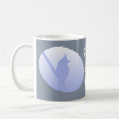 Mug Silhouette d'oiseau bleu clair de fier oiseau nerd (Gauche)