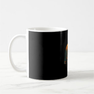 Mug Silhouette d'ours avec paysage forestier et couche