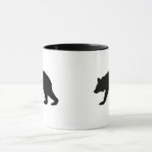 Mug Silhouette d'ours noir (Centre)