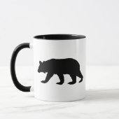 Mug Silhouette d'ours noir (Gauche)