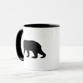 Mug Silhouette d'ours noir (Devant gauche)