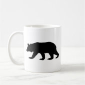 Mug Silhouette d'ours noir (Gauche)
