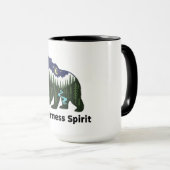 Mug Silhouette d'ours sauvage | Forêt rustique (Devant droit)