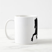 Mug Silhouette du cheval blanc noir (Gauche)