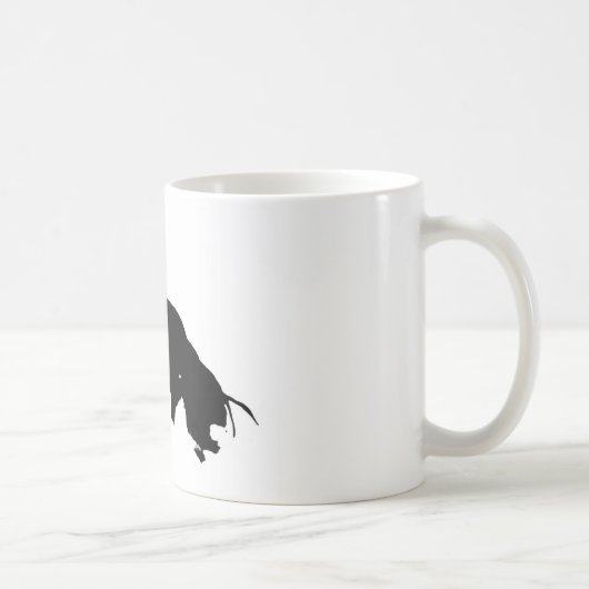 Mug Silhouette du cheval blanc noir (Droite)