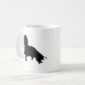 Mug Silhouette du cheval blanc noir (Devant gauche)