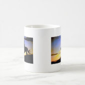 Mug Silhouette du coucher de soleil de cowboy occident (Centre)