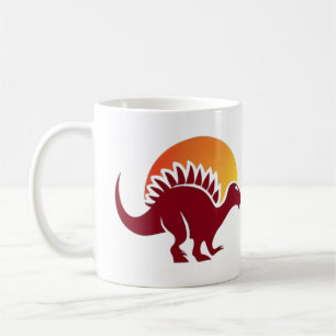 Mug Silhouette du coucher de soleil de Stegosaurus rou