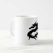 Mug Silhouette du dragon tribal (Devant gauche)