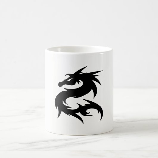 Mug Silhouette du dragon tribal (Centre)