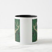 Mug Silhouette d'un cerf commun, d'une colombe et (Centre)