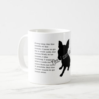 Mug silhouette d'un chien assis