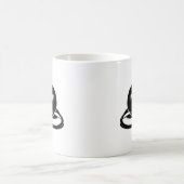Mug Silhouette d'un rat curieux. (Centre)