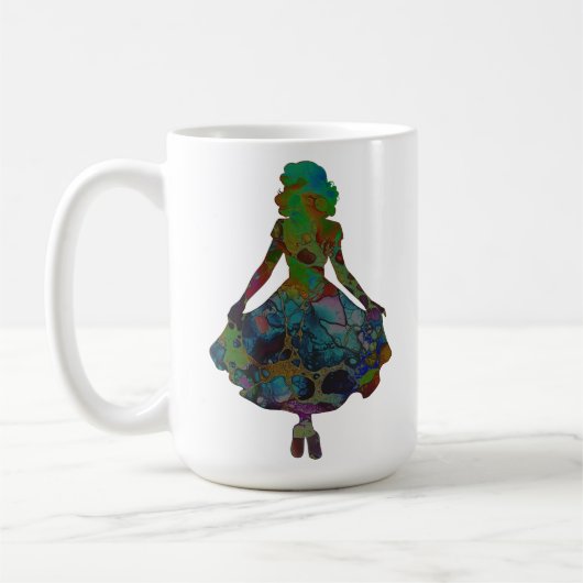 Mug Silhouette d'une dame (Gauche)