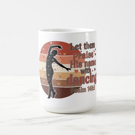 Mug Silhouette d'une danseuse - Design basé sur le psa (Centre)