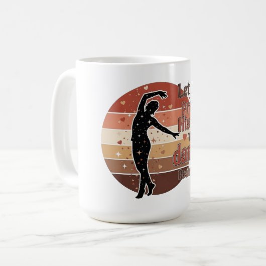 Mug Silhouette d'une danseuse - Design basé sur le psa (Devant gauche)