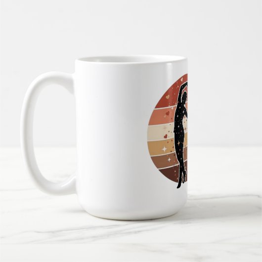 Mug Silhouette d'une danseuse - Design basé sur le psa (Gauche)