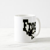 Mug Silhouette d'une Escalade de grenouille dans le mo (Devant droit)