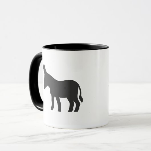 Mug Silhouette d'une mule (Devant gauche)