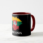 Mug Silhouette et drapeau de la Lituanie (Devant droit)