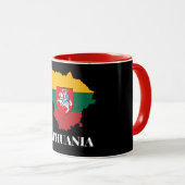 Mug Silhouette et drapeau de la Lituanie (Devant droit)